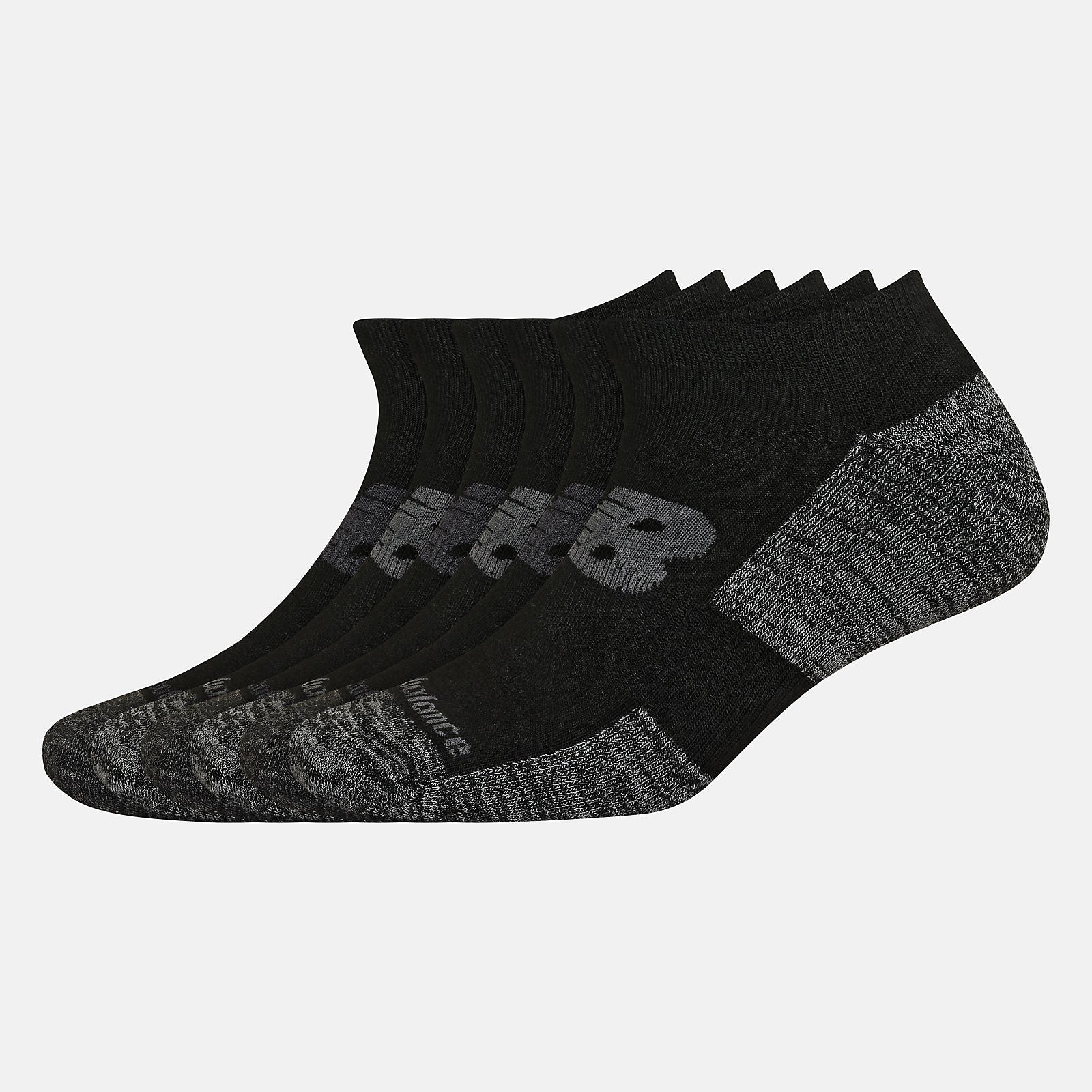 Performance Cushion Low-Cut Socks 6 Pack | New Balance Accessories Black - Women/Men