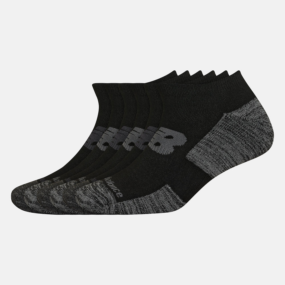 Performance Cushion Low-Cut Socks 6 Pack | New Balance Accessories Black - Women/Men