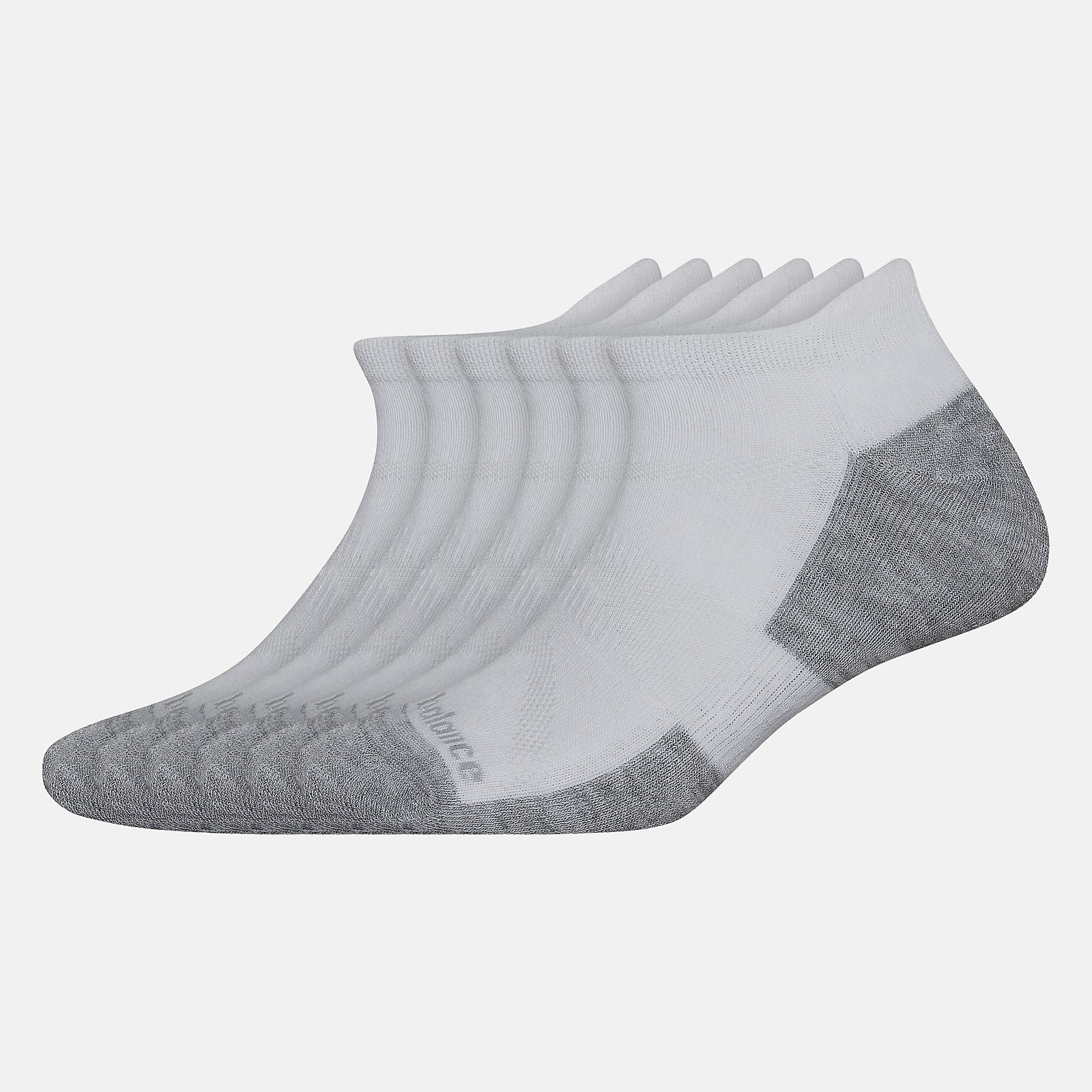Performance Cushion Low Cut Tab Socks 6 Pack | New Balance Accessories White - Women/Men