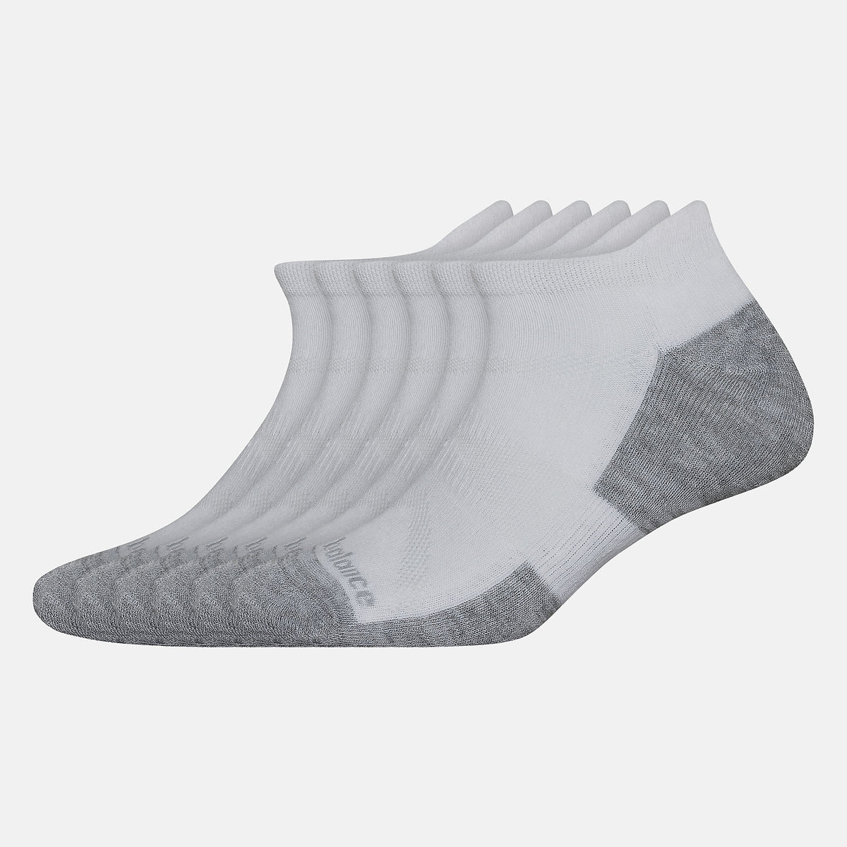 Performance Cushion Low Cut Tab Socks 6 Pack | New Balance Accessories White - Women/Men