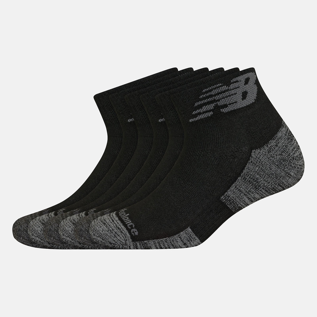 Performance Cushion Quarter Socks 6 Pack | New Balance Accessories Black - Women/Men