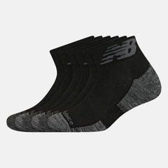 Performance Cushion Quarter Socks 6 Pack | New Balance Accessories Black - Women/Men
