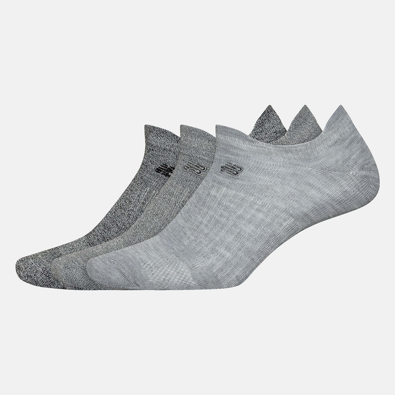 Flat Knit Lowcut Tab Socks 3 Pack | New Balance Accessories Light Grey Heather - Women/Men