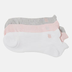 Flat Knit Lowcut Tab Socks 3 Pack | New Balance Accessories Pink - Women/Men