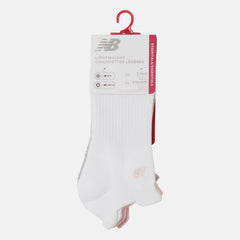 Flat Knit Lowcut Tab Socks 3 Pack | New Balance Accessories Pink - Women/Men