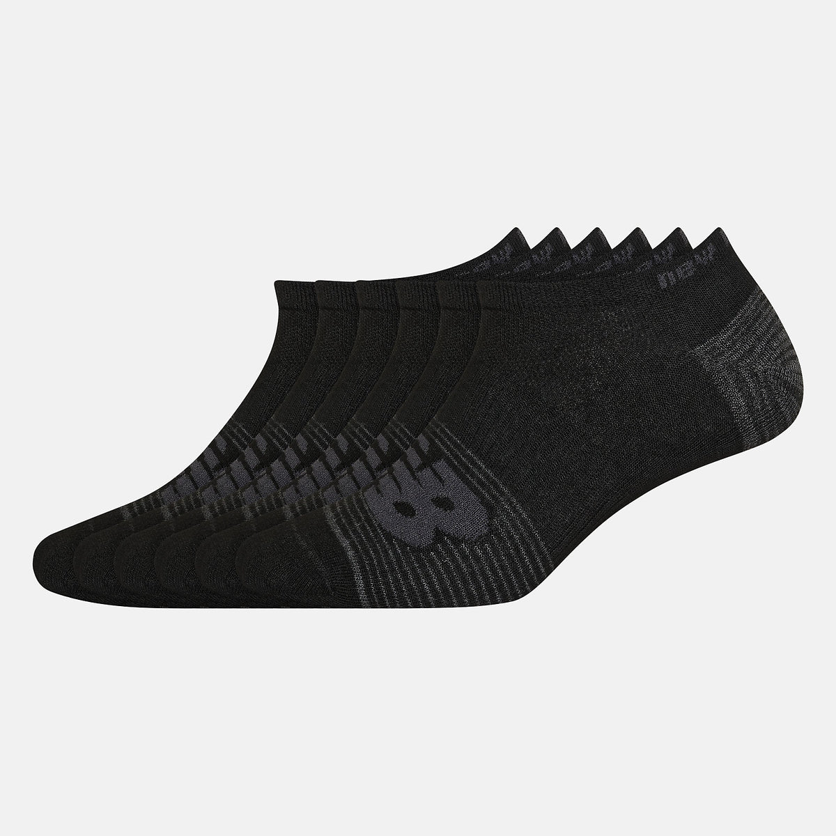 Lightweight No Show Socks 6 Pack | New Balance Accessories Black - Women/Men