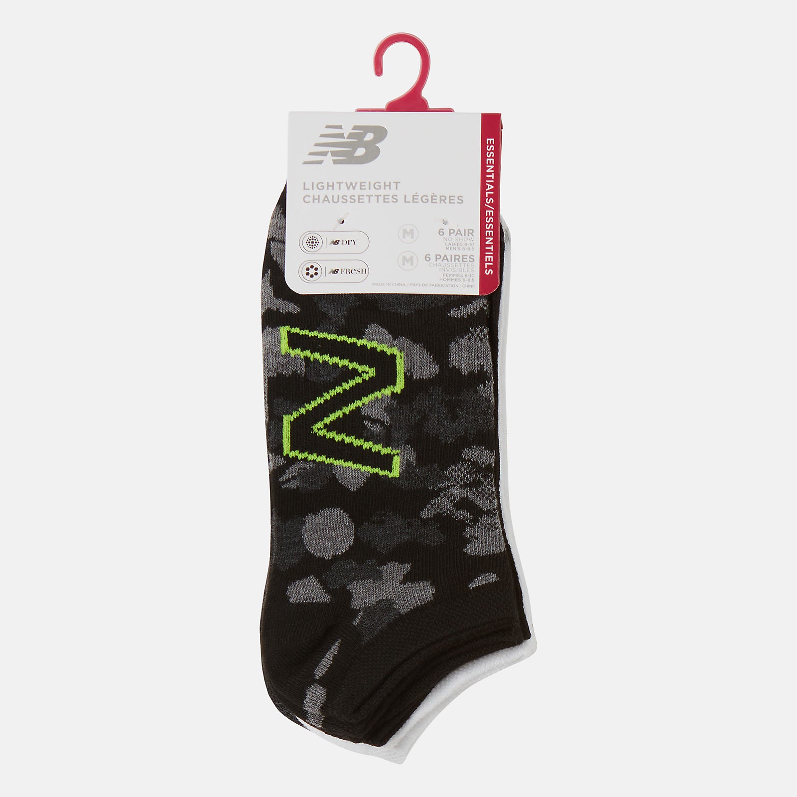 6 PK No Show Flatknit | New Balance Accessories Black Multi - Women/Men