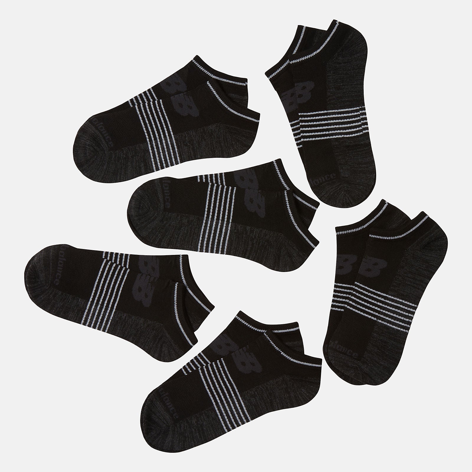 6 PK No Show Flatknit | New Balance Accessories Black - Women/Men