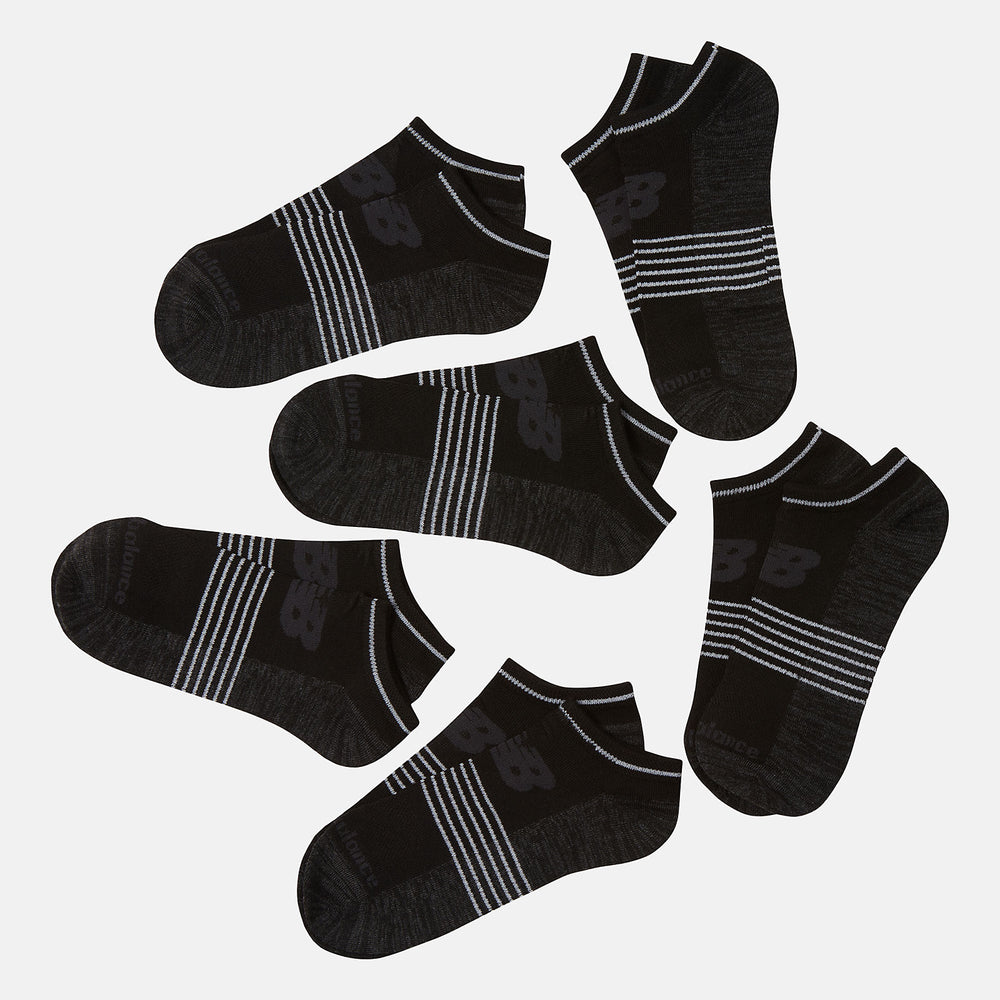 6 PK No Show Flatknit | New Balance Accessories Black - Women/Men