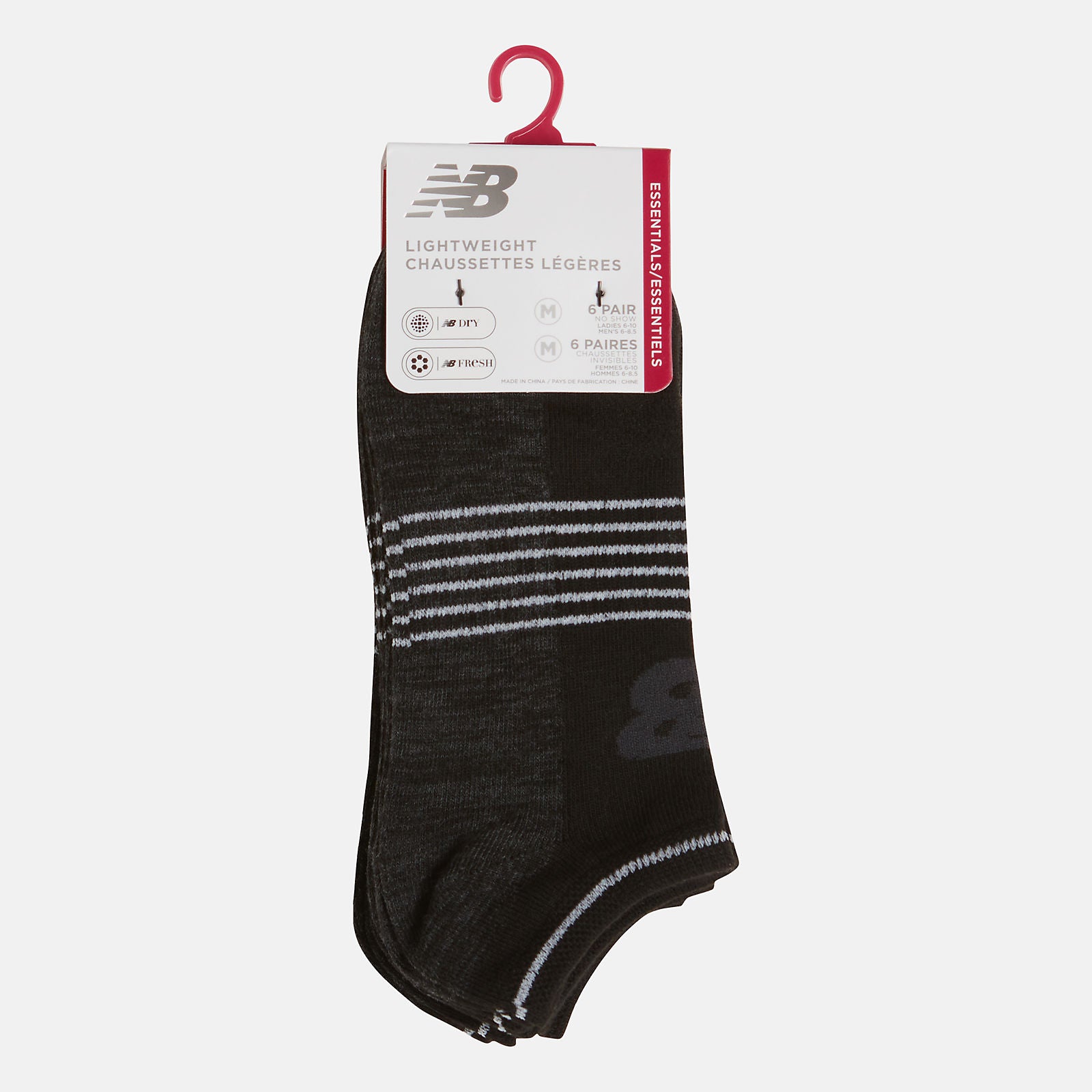 6 PK No Show Flatknit | New Balance Accessories Black - Women/Men