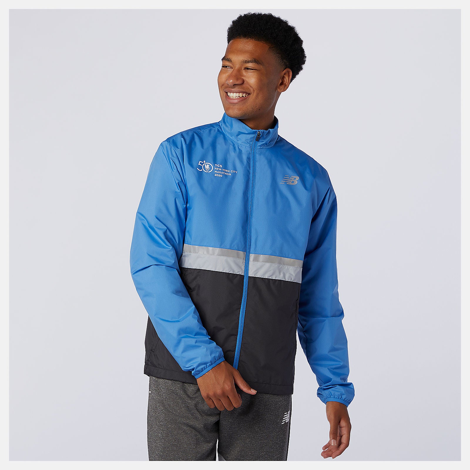 NYC Marathon Jacket | New Balance Clothing Faded Cobalt - Men