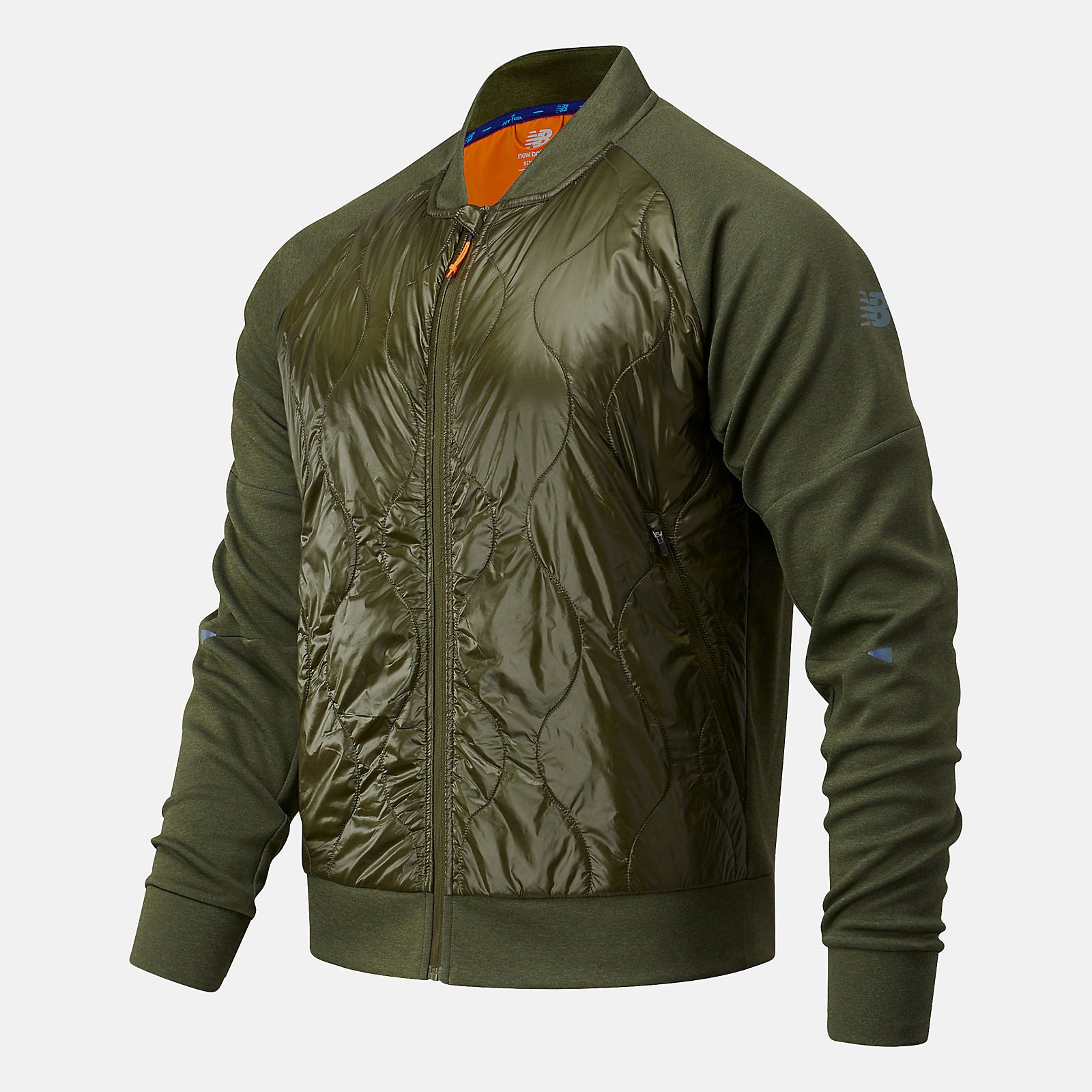 NYC Marathon Q Speed Heat Jacket | New Balance Clothing Oak Leaf Green - Men
