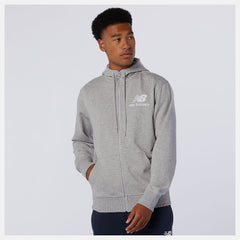 NB Essentials Stacked Full Zip Hoodie | New Balance Clothing Athletic Grey - Men