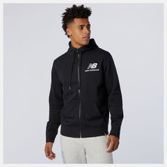 NB Essentials Stacked Full Zip Hoodie | New Balance Clothing Black - Men