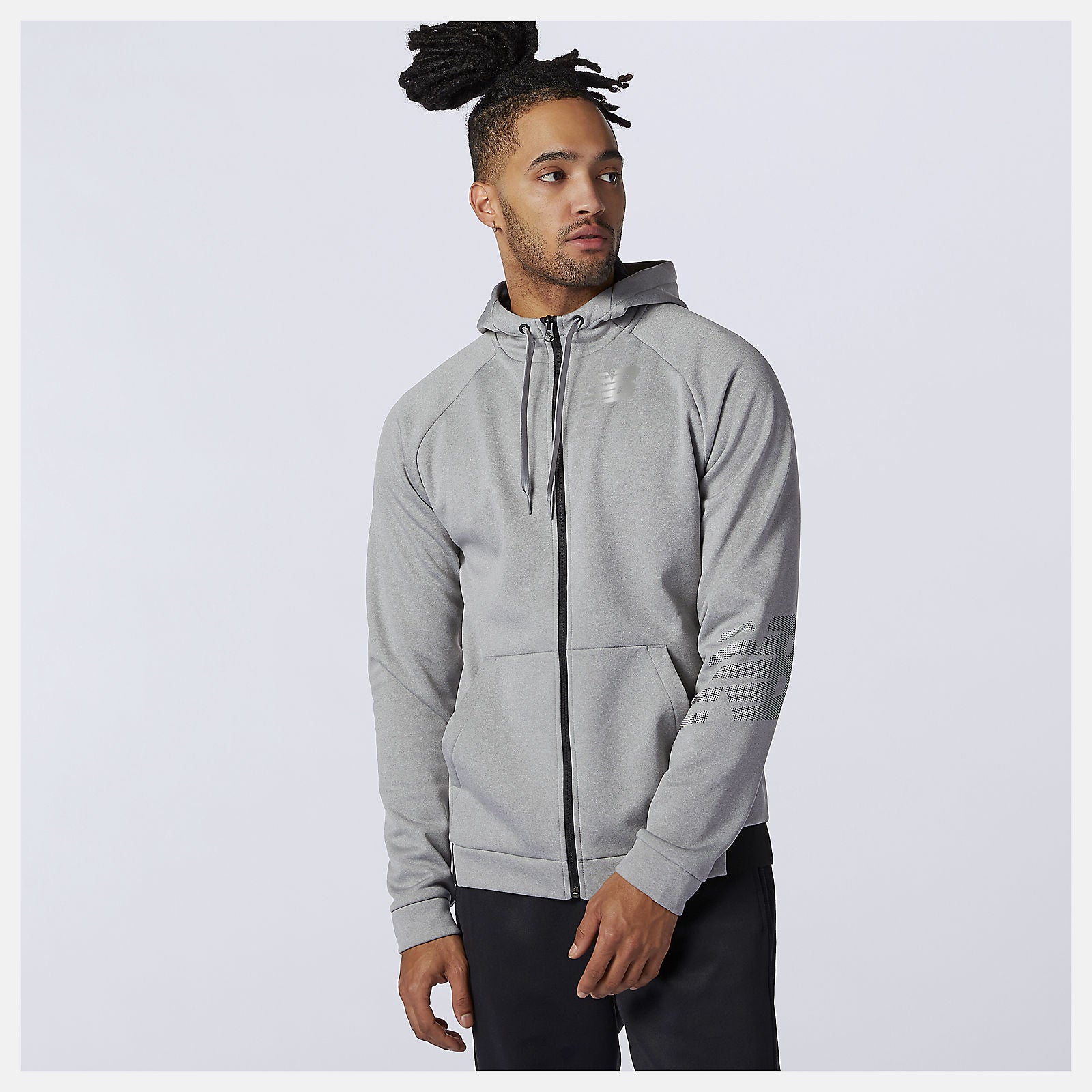 Tenacity Fleece Full Zip Hoodie | New Balance Clothing Athletic Grey - Men
