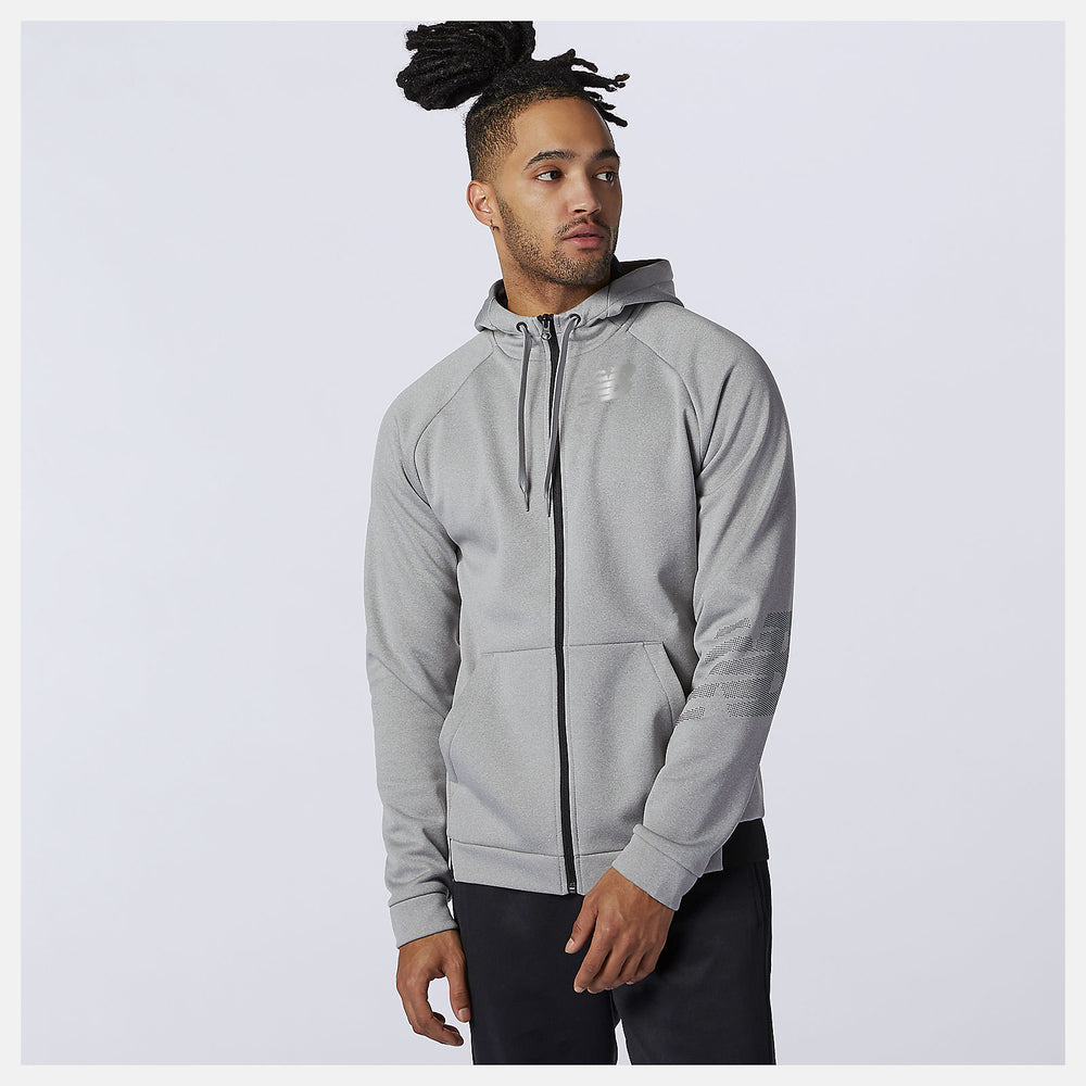 Tenacity Fleece Full Zip Hoodie | New Balance Clothing Athletic Grey - Men