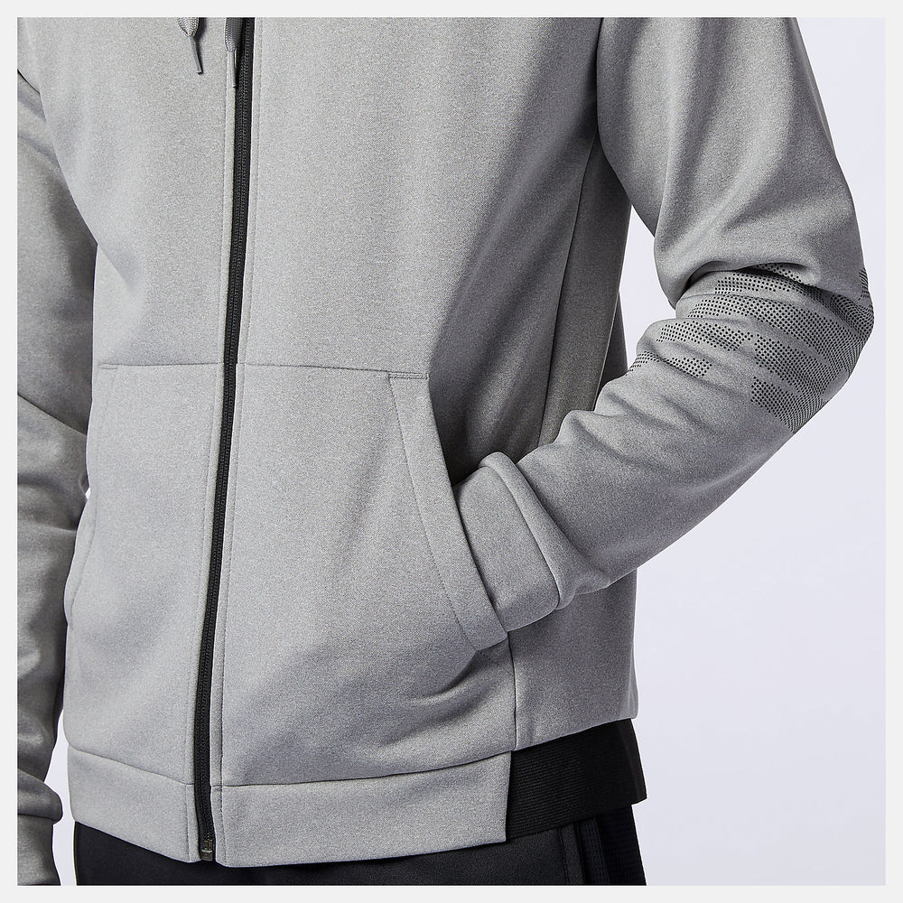 Tenacity Fleece Full Zip Hoodie | New Balance Clothing Athletic Grey - Men