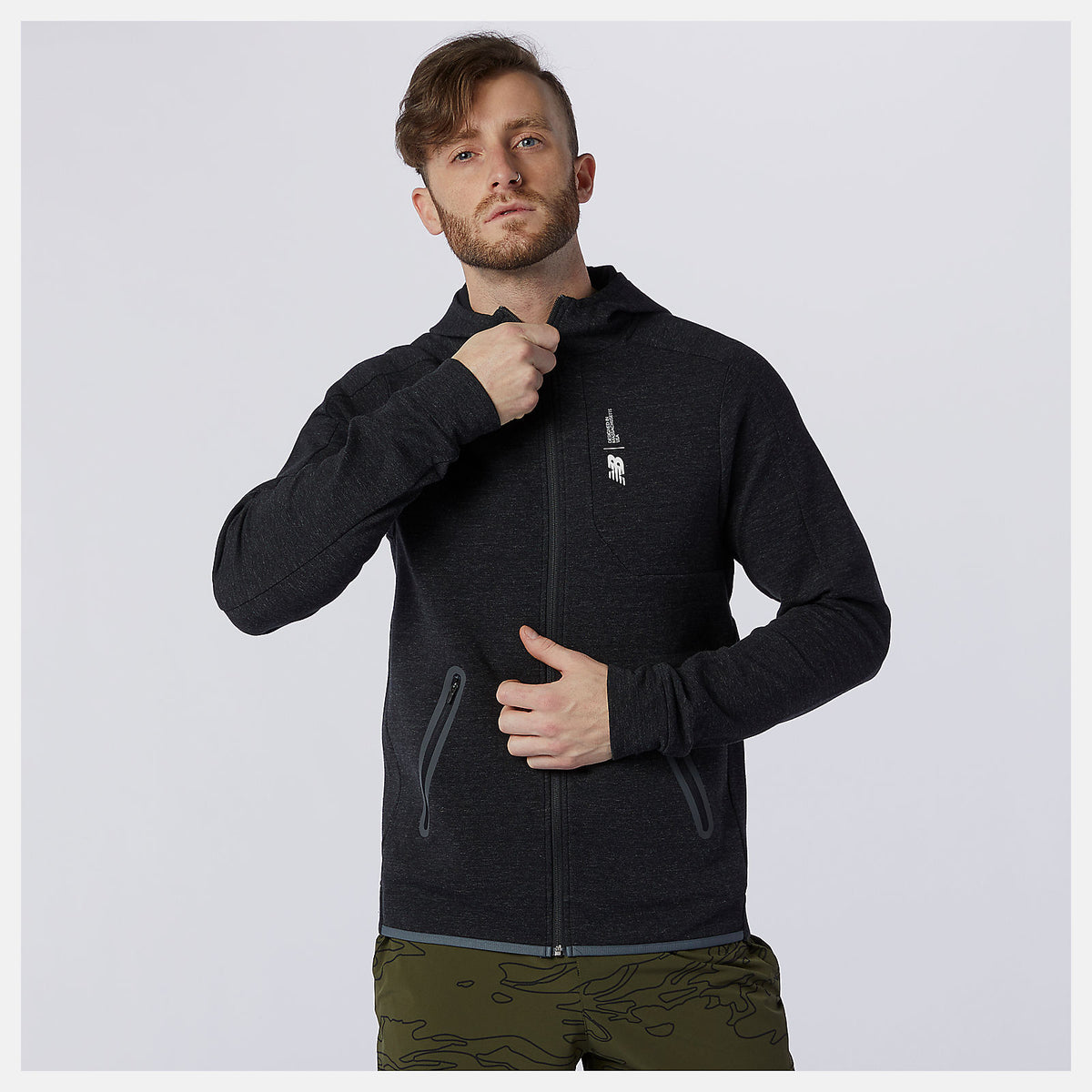Fortitech Fleece Full Zip | New Balance Clothing Black Heather - Men