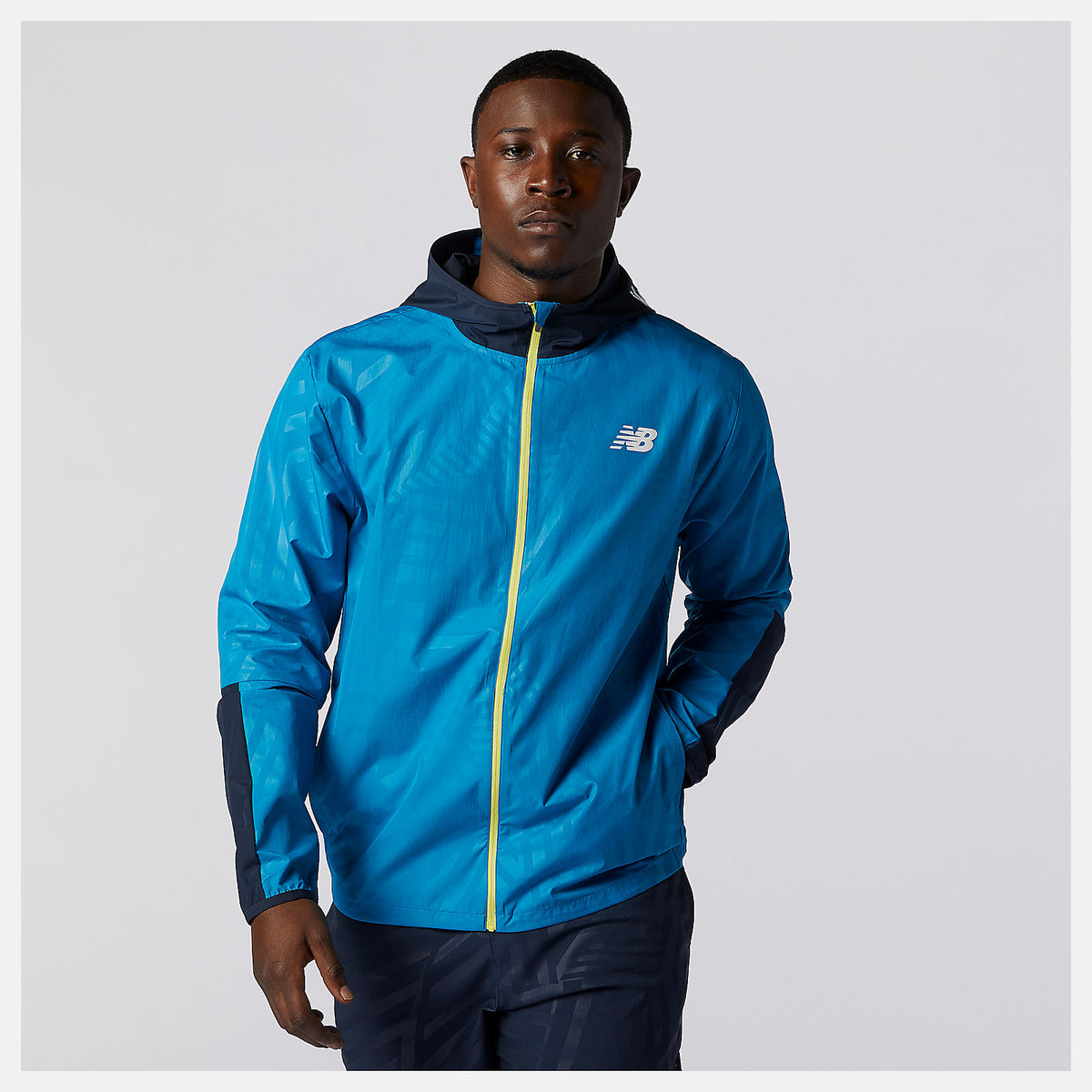 Printed Fast Flight Jacket | New Balance Clothing Wave Blue - Men