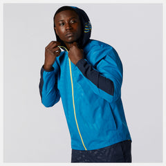 Printed Fast Flight Jacket | New Balance Clothing Wave Blue - Men