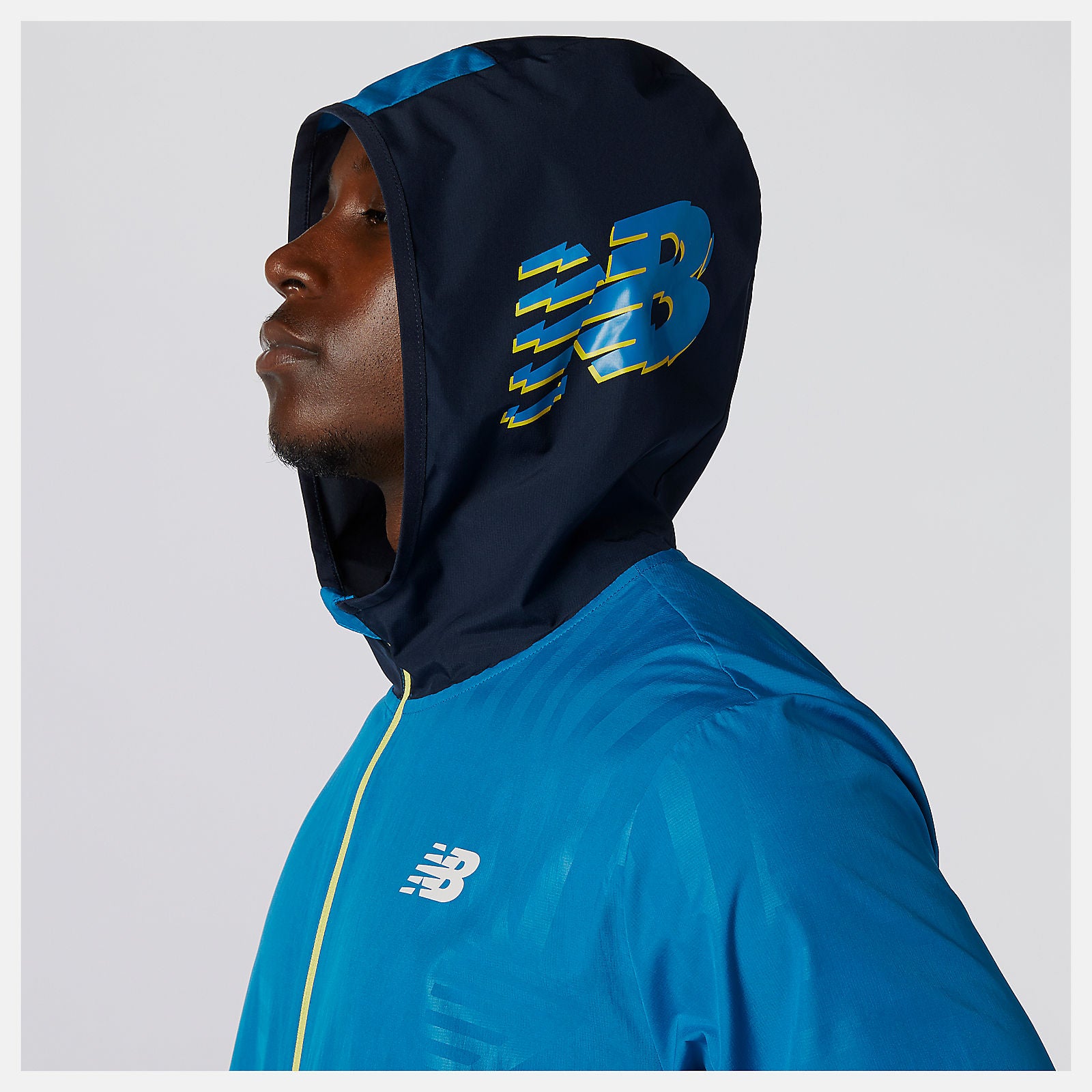 Printed Fast Flight Jacket | New Balance Clothing Wave Blue - Men