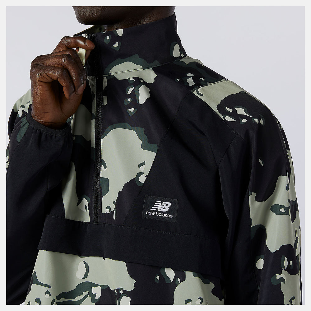 NB Essentials Camo Anorak | New Balance Clothing Black/Magnet - Men