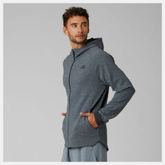 NB Basketball Finisher Full Zip | New Balance Clothing Athletic Grey/Black and White - Men