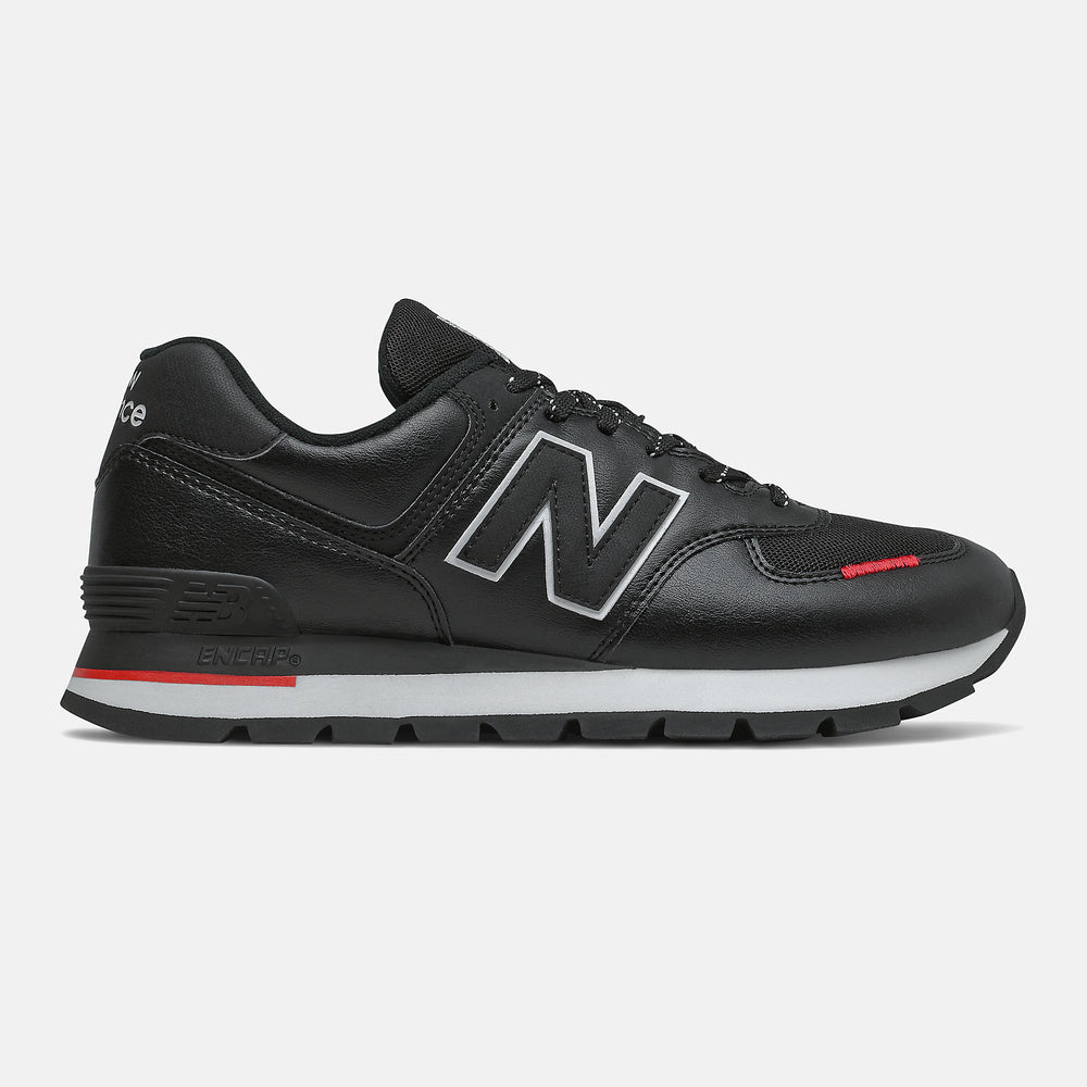 574 Rugged | New Balance Shoes Black/Velocity Red - Men