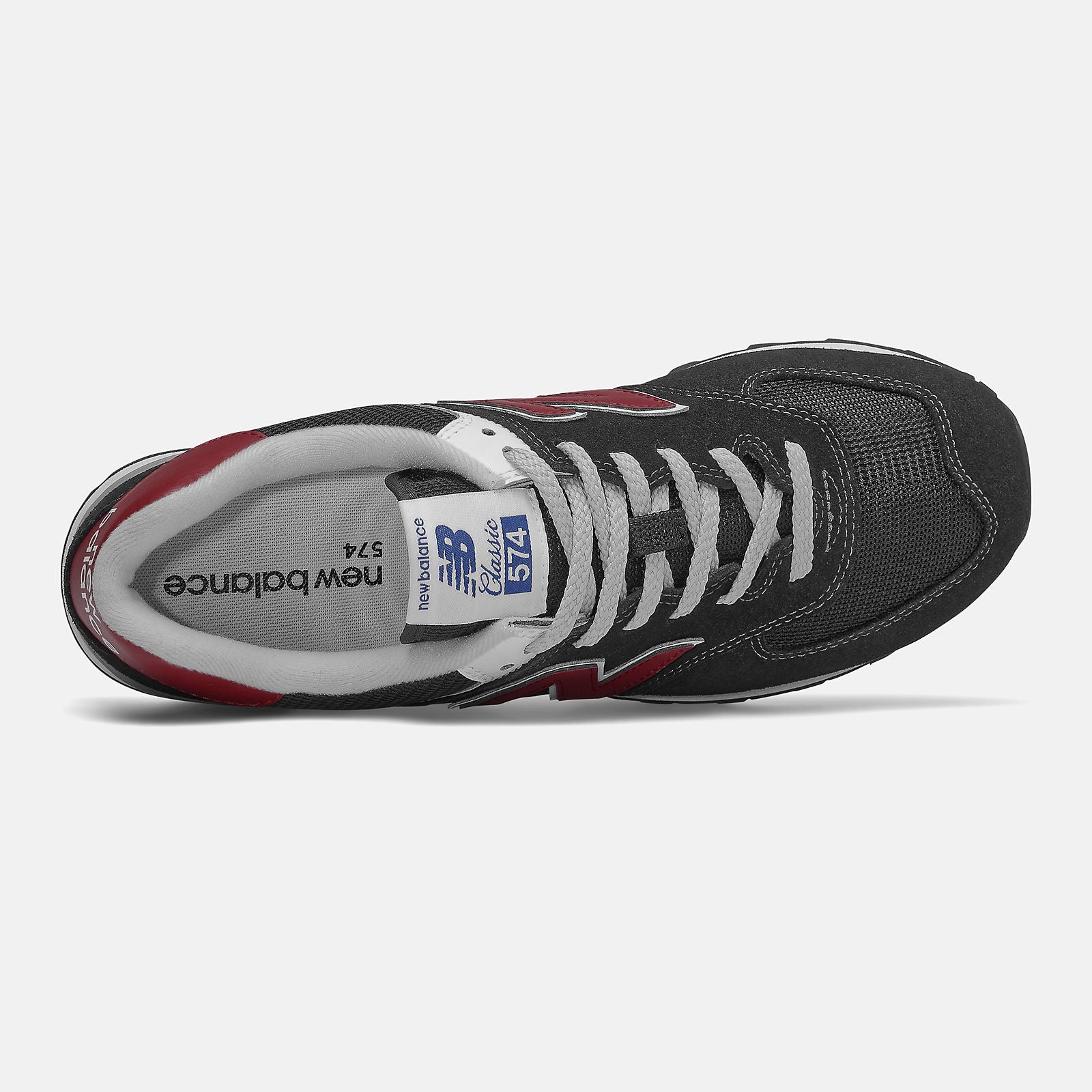 574 | New Balance Shoes Black/NB Scarlet - Men