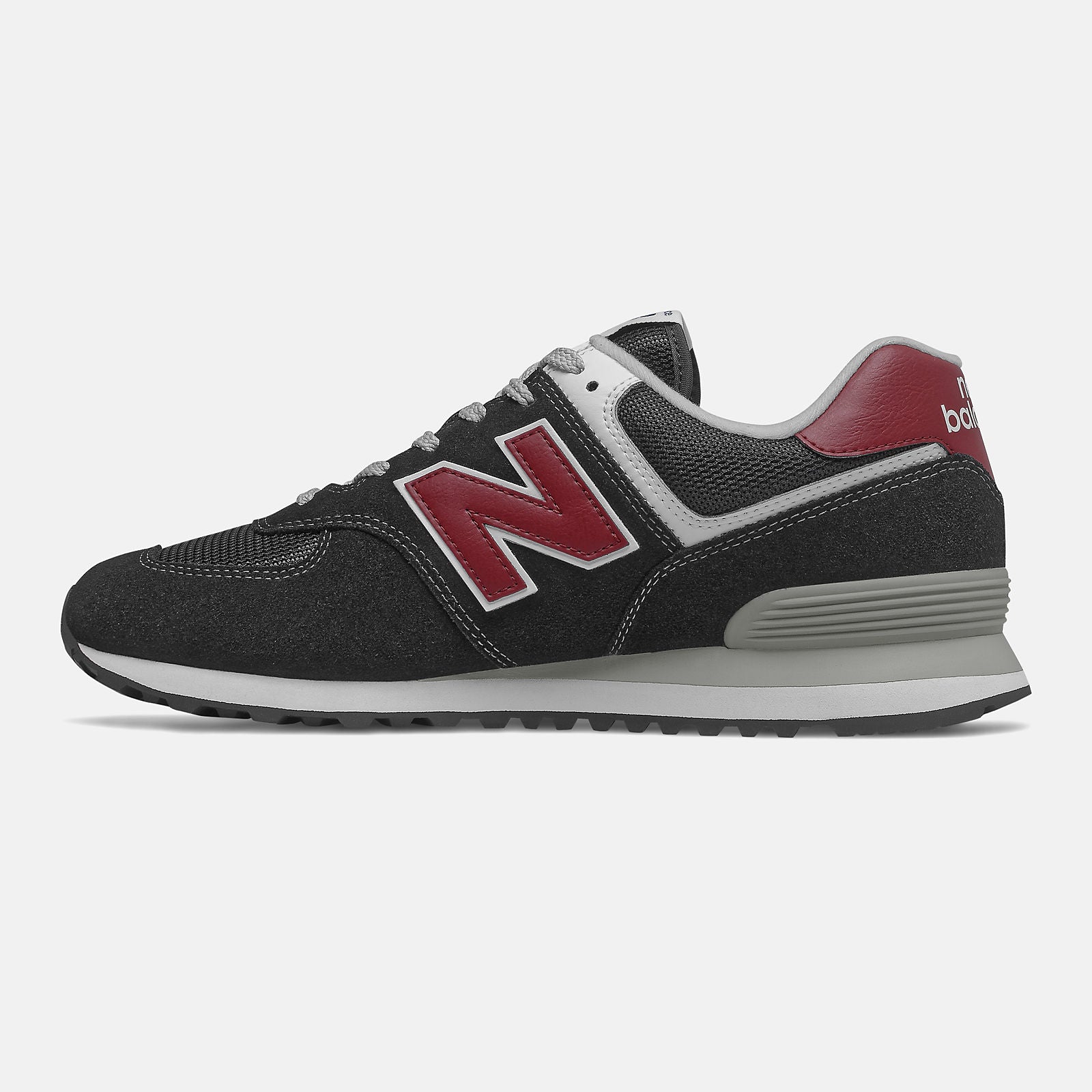 574 | New Balance Shoes Black/NB Scarlet - Men