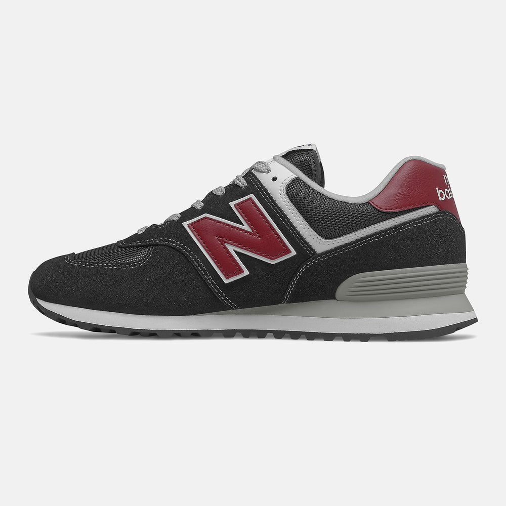 574 | New Balance Shoes Black/NB Scarlet - Men