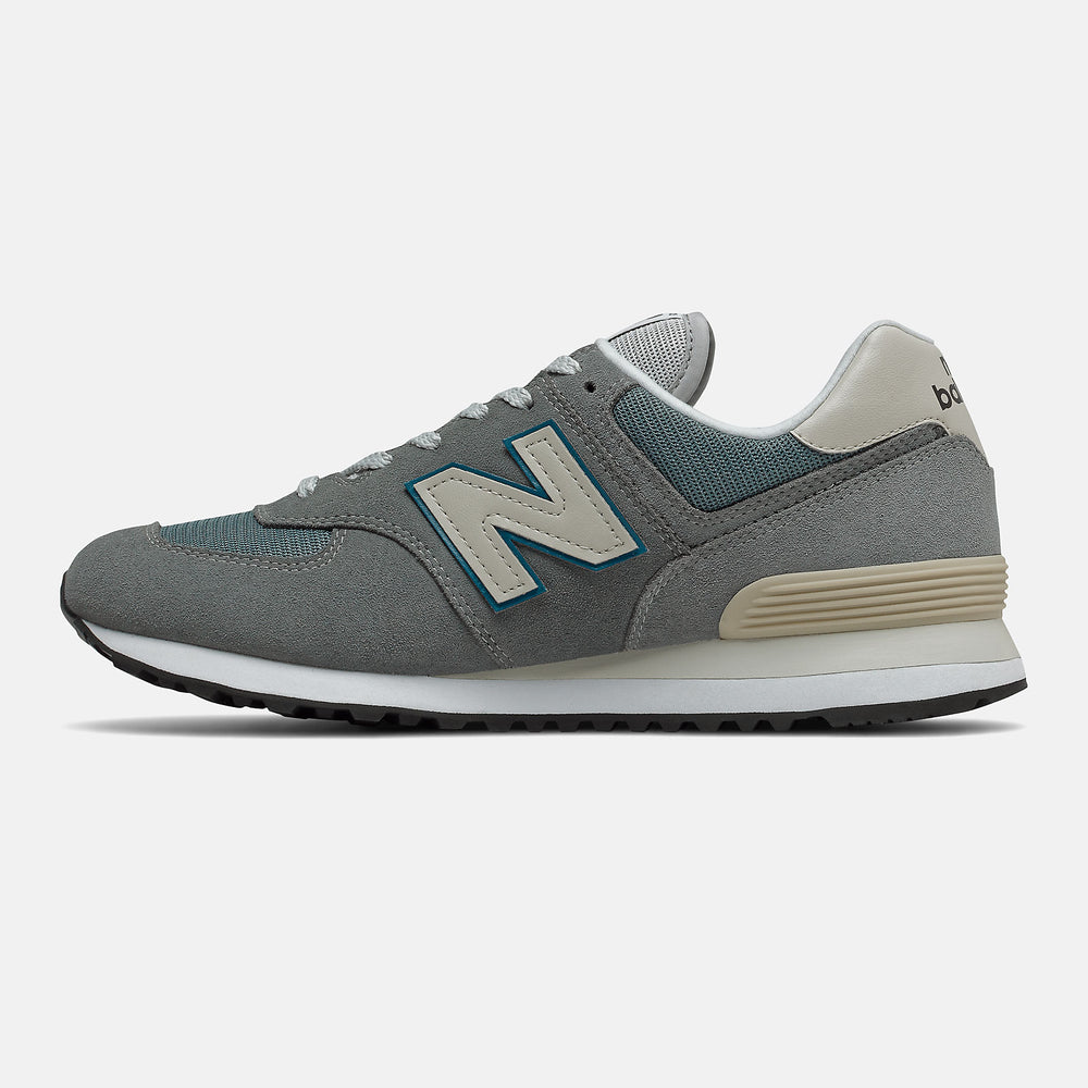 574 | New Balance Shoes Grey/Sky Blue - Women/Men
