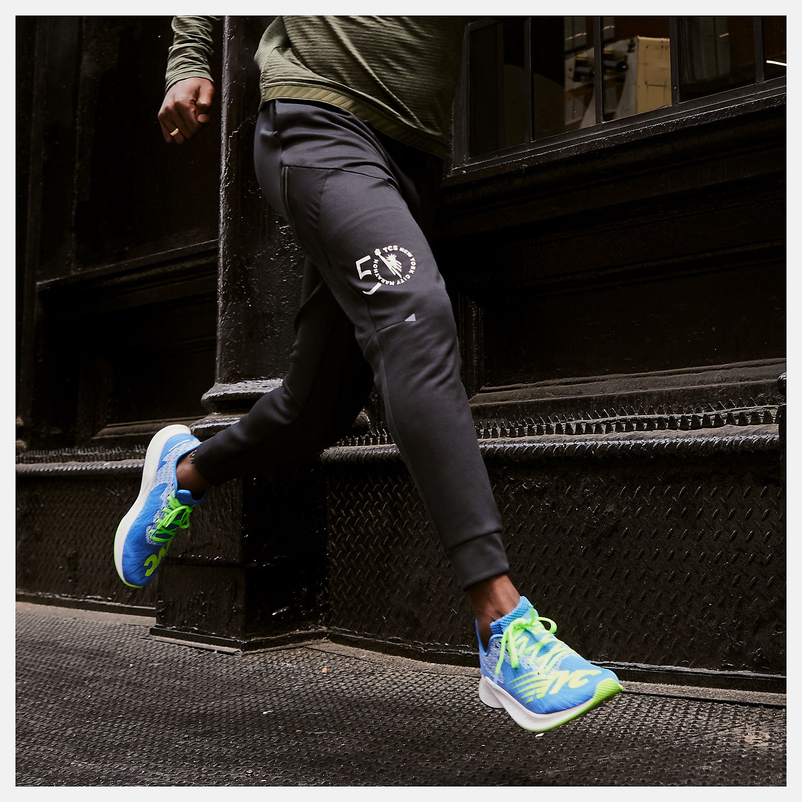 NYC Marathon Q Speed Run Pant | New Balance Clothing Black Heather - Men