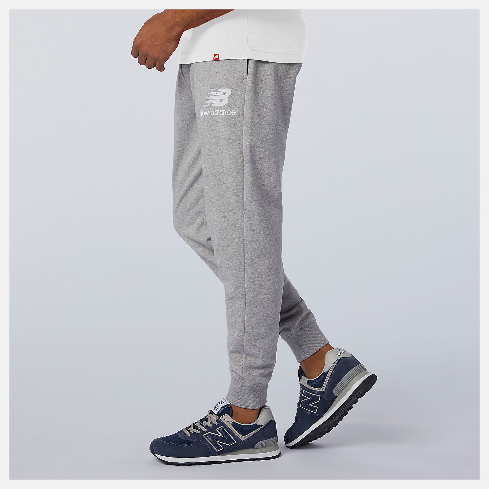 Essentials Stacked Logo Sweatpant | New Balance Clothing Athletic Grey - Men