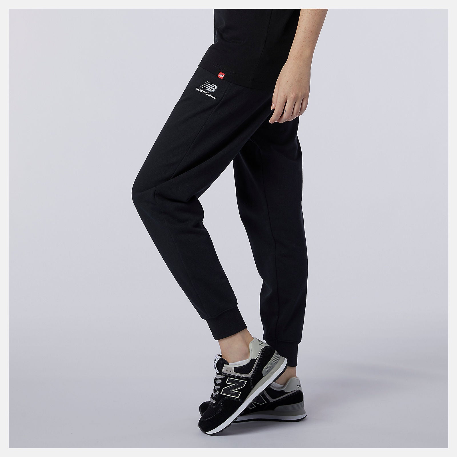 NB Essentials Embroidered Pant | New Balance Clothing Black - Women/Men