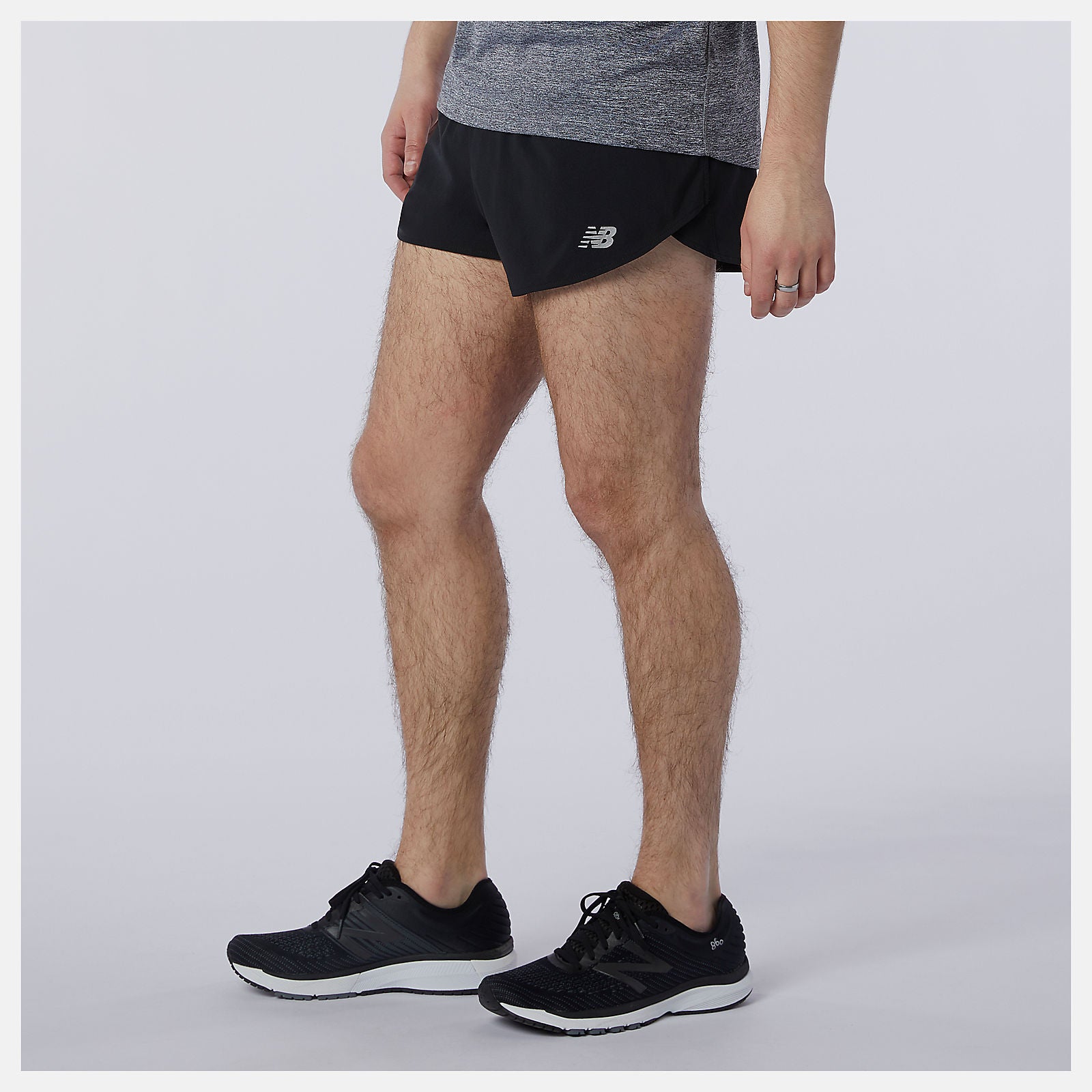 Impact Run 3 Inch Split Short | New Balance Clothing Black - Men