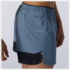 Impact Run 5 Inch Short | New Balance Clothing Ocean Grey - Men