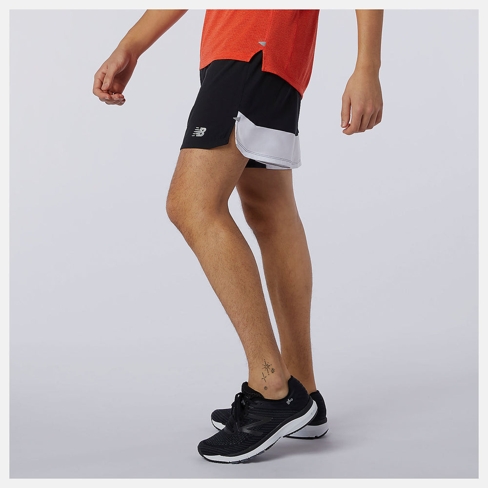 Printed Impact Run 5 Inch Short | New Balance Clothing Wave Blue - Men