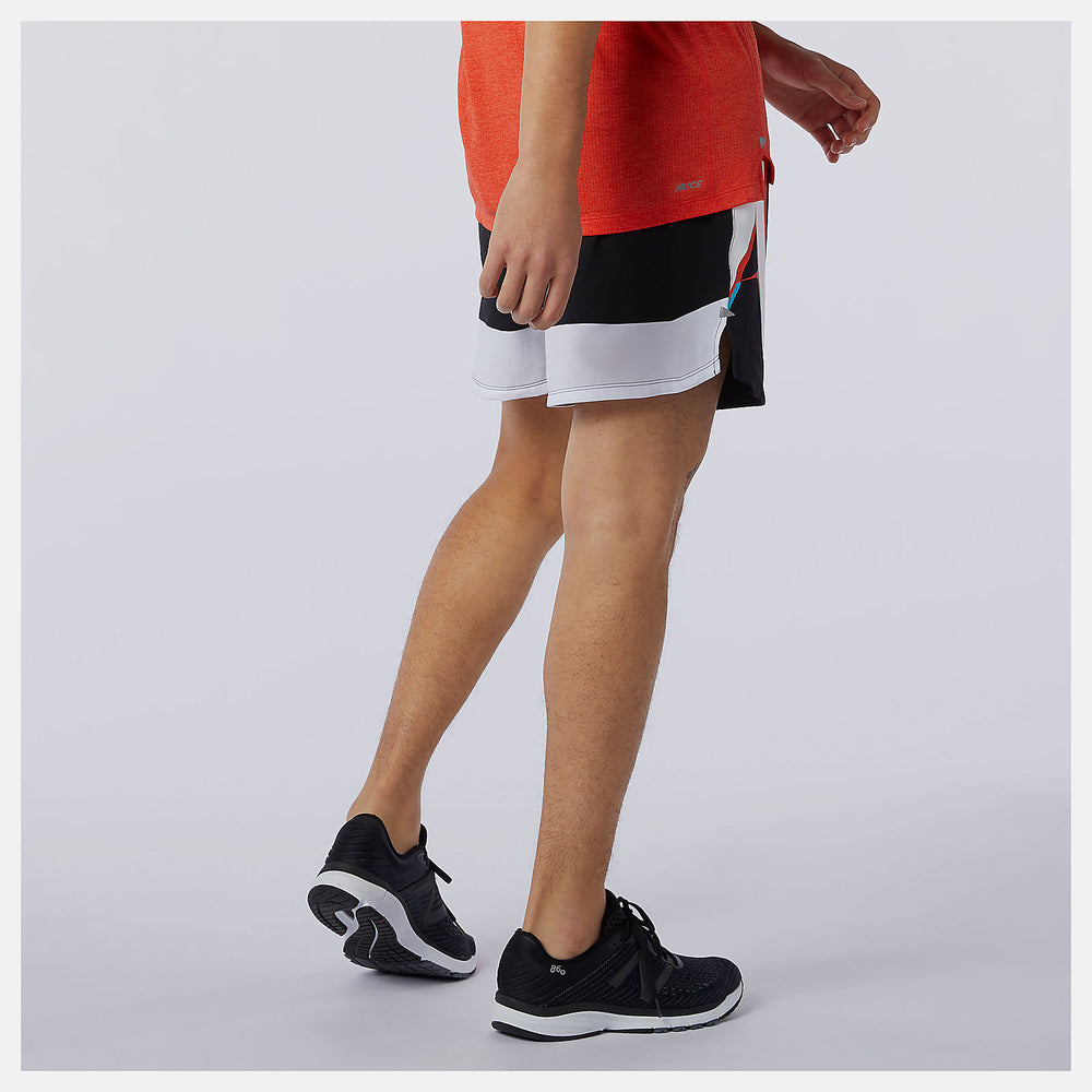 Printed Impact Run 5 Inch Short | New Balance Clothing Wave Blue - Men