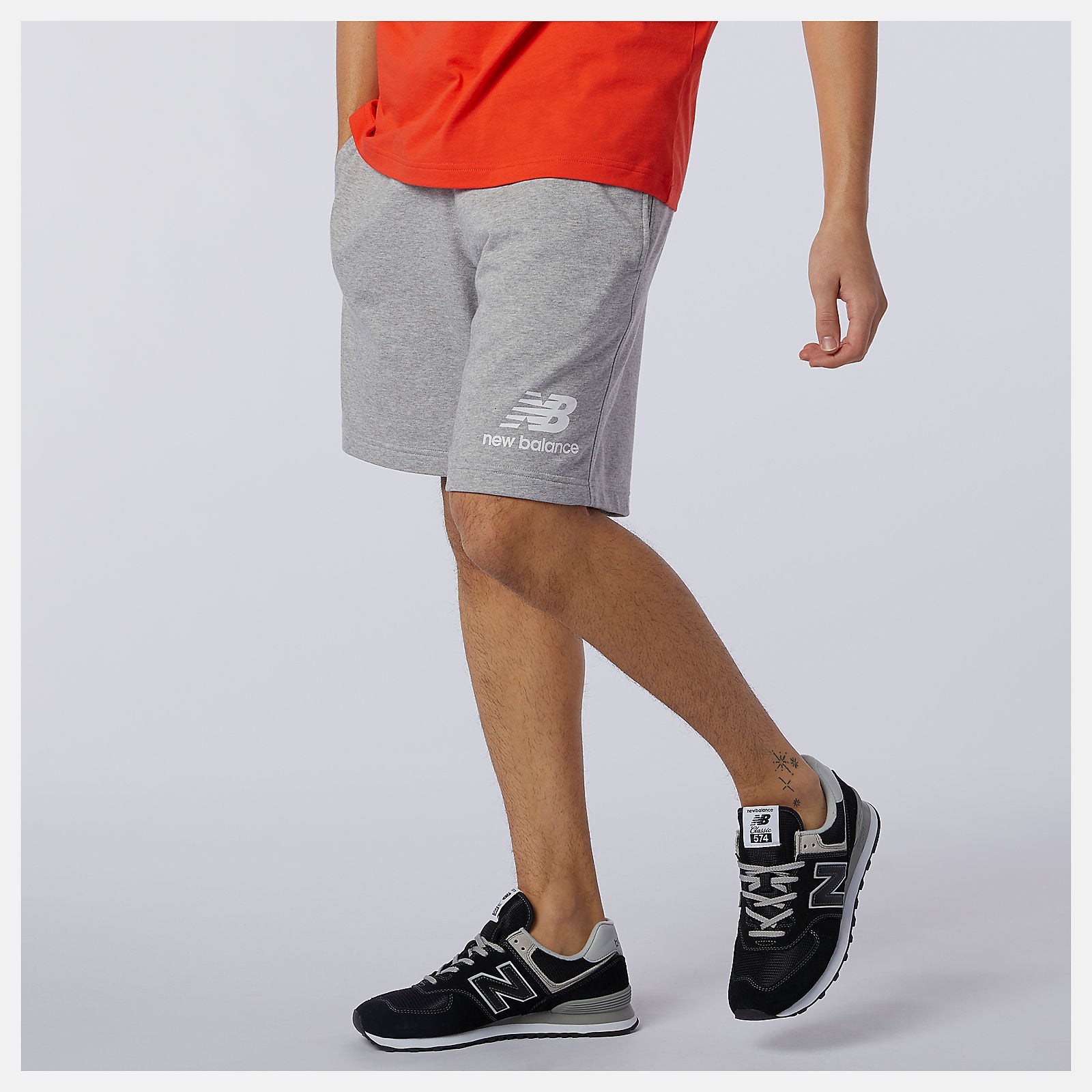 NB Essentials Stacked Logo Short | New Balance Clothing Athletic Grey - Women/Men
