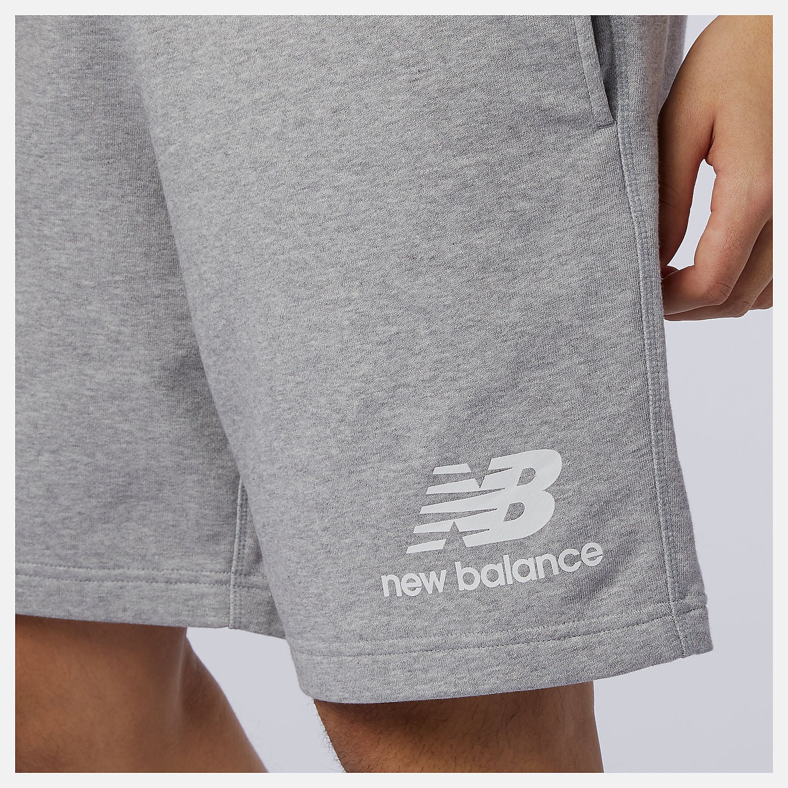 NB Essentials Stacked Logo Short | New Balance Clothing Athletic Grey - Women/Men