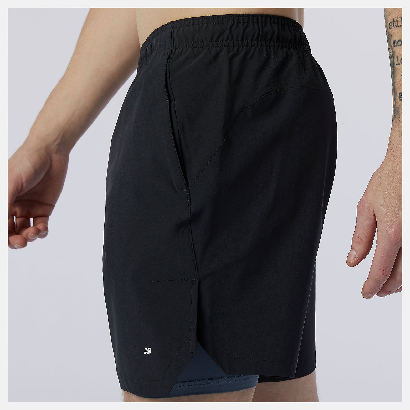 Fortitech 7 inch 2 In 1 Short | New Balance Clothing Black/Grey - Men