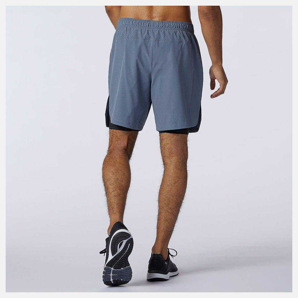 Fortitech 7 inch 2 In 1 Short | New Balance Clothing Ocean Grey - Men