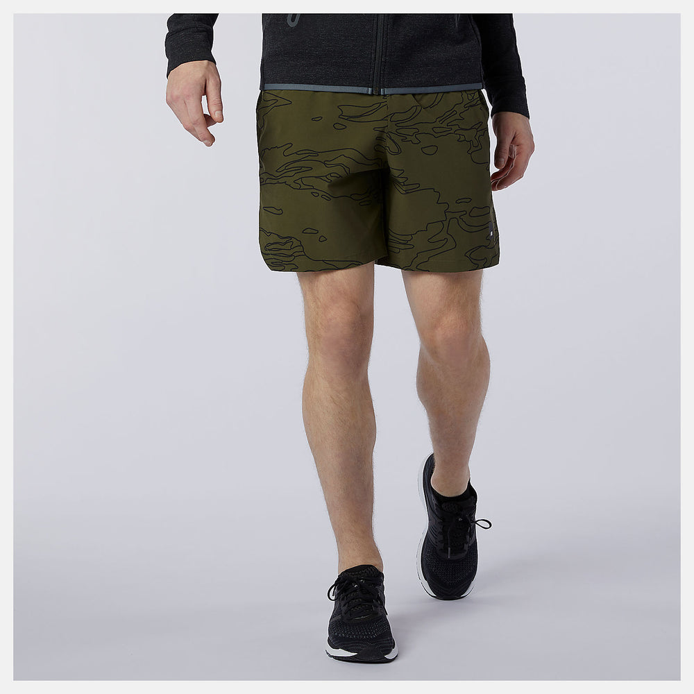 Fortitech Graphic 7 inch Woven Short | New Balance Clothing Oak Leaf Green - Men