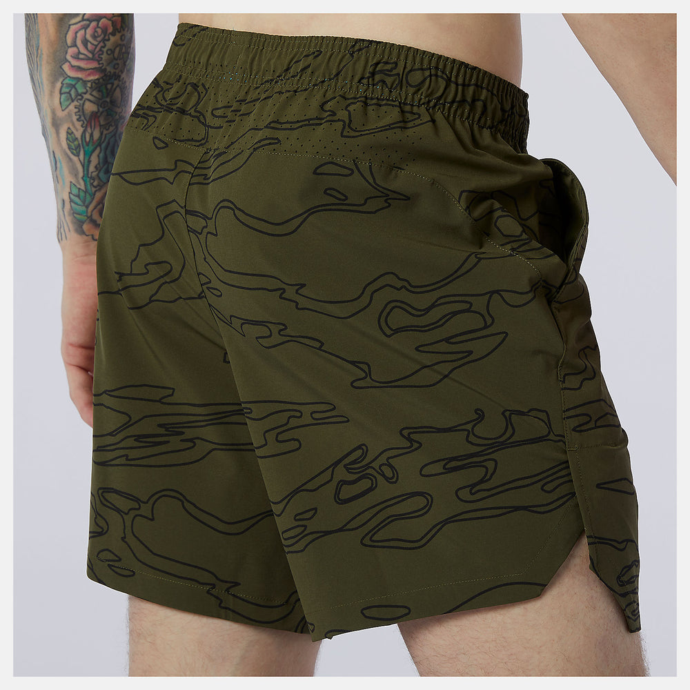 Fortitech Graphic 7 inch Woven Short | New Balance Clothing Oak Leaf Green - Men