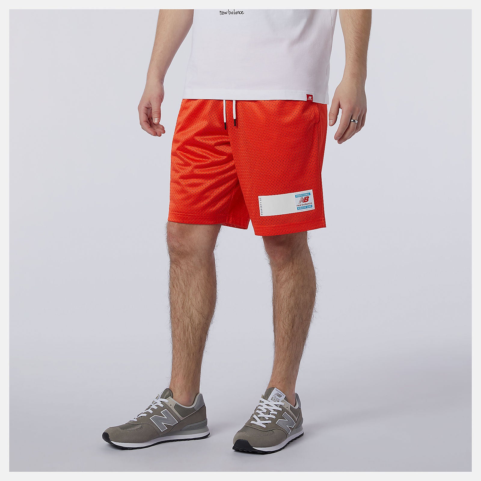 NB Essentials Mesh Short | New Balance Clothing Ghost Pepper - Men