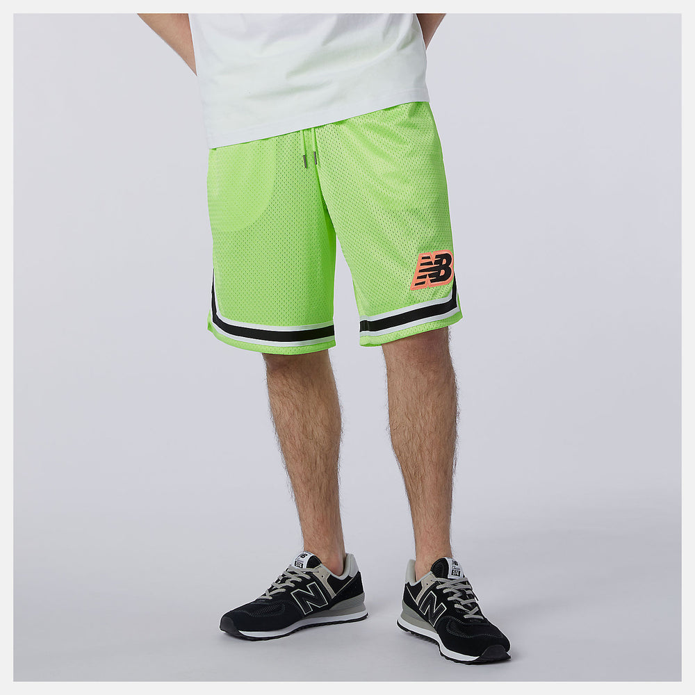 NB Athletics Psy Varsity Mesh Short | New Balance Clothing Bleached Lime Glo - Men