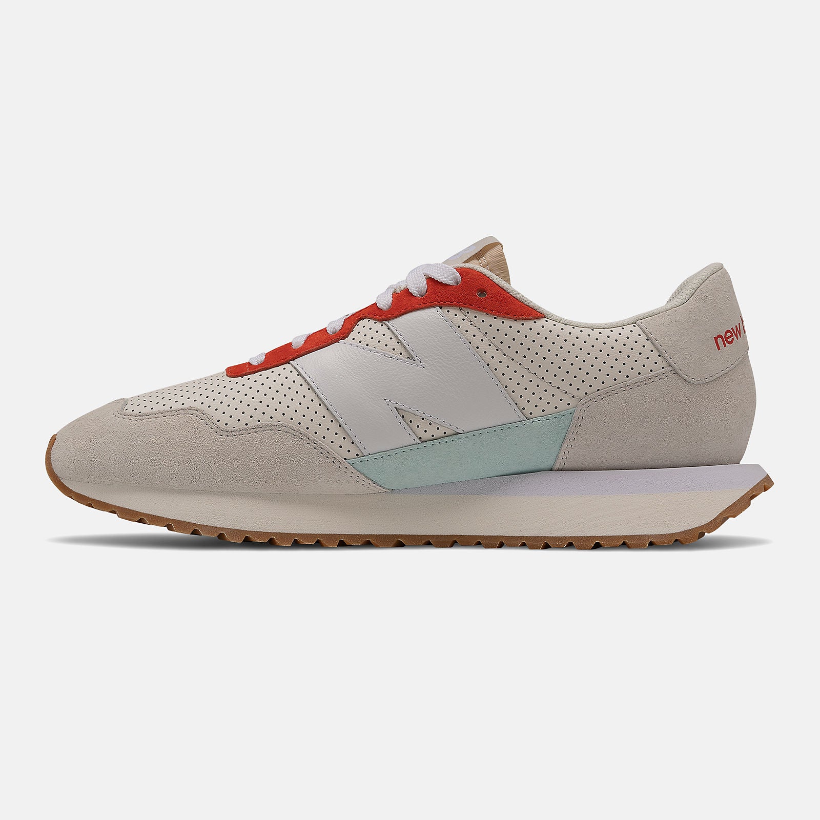 237 | New Balance Shoes White/Ghost Pepper - Men