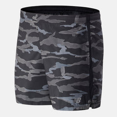 Printed Accelerate 5 In Short | New Balance Clothing Black/Grey - Men