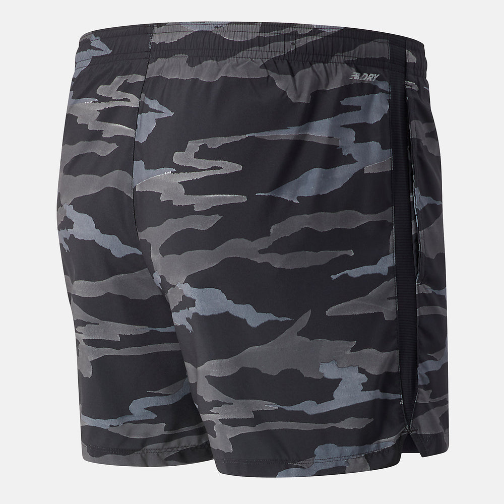 Printed Accelerate 5 In Short | New Balance Clothing Black/Grey - Men